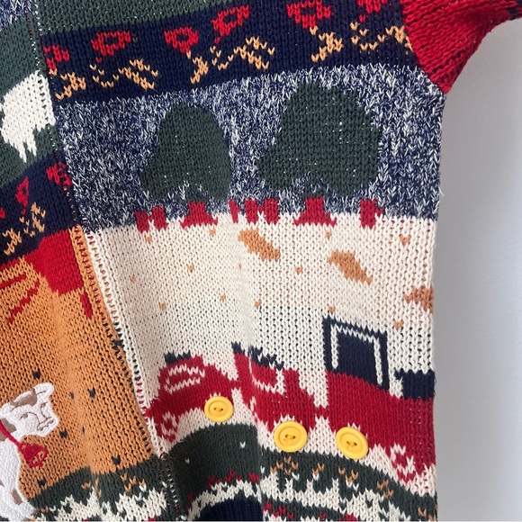 Vintage Sweater with Cat and Cow Size Small Petite - Picture 4 of 10